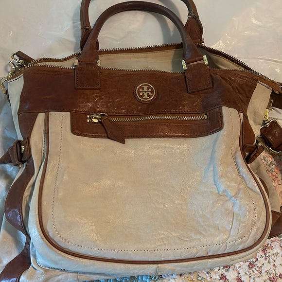 Tory Burch Leather Handbag Brown/Tan - Picture 1 of 8